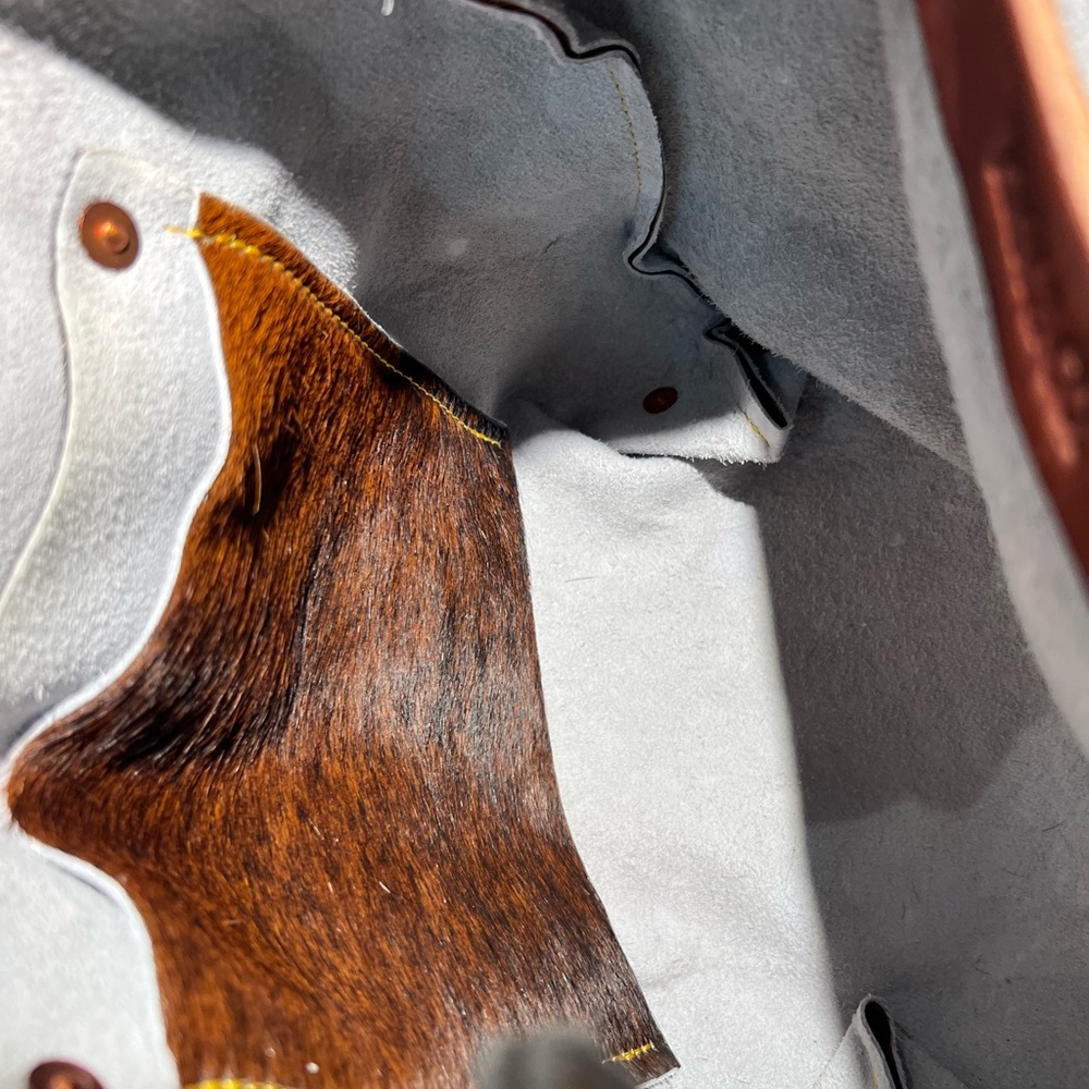 ❌ SOLD ❌ KMM & Co HOH (hair on hide) mini tote crossbody and strap, new - Picture 4 of 5